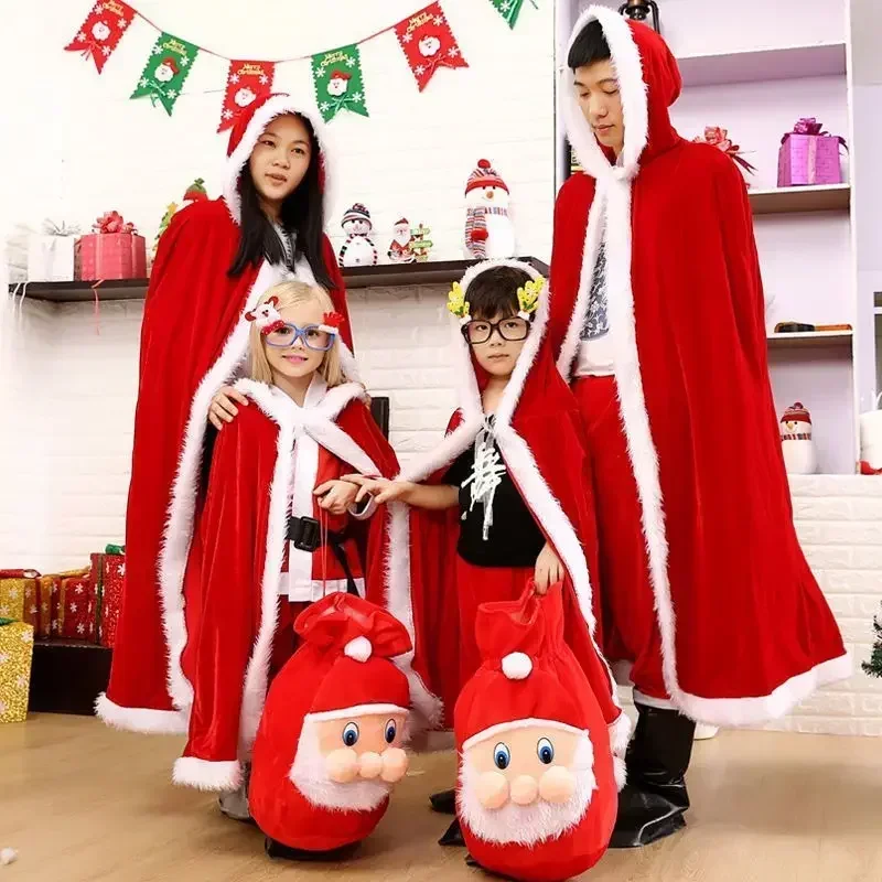 Christmas Cloak Women Hooded Ponchos Jacket Long Adult Kids Thick Warm Xmas Cape Party Costume Women's Clothing
Christmas Cloak Women Hooded Ponchos Jacket Long Adult Kids Thick Warm Xmas Cape Party Costume Women's Clothing