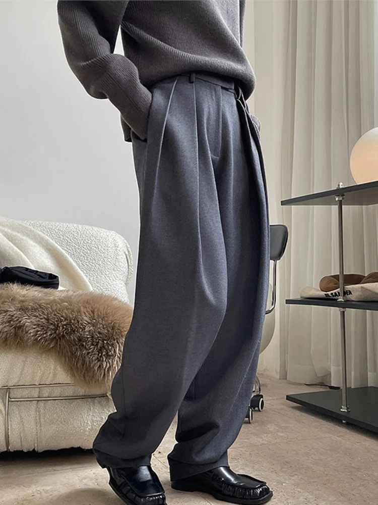 Designer Gray Wide Leg Trousers Korean Style High Waist Loose Casual Versatile Women Pants Autumn Winter Clothing M144
Designer Gray Wide Leg Trousers Korean Style High Waist Loose Casual Versatile Women Pants Autumn Winter Clothing M144