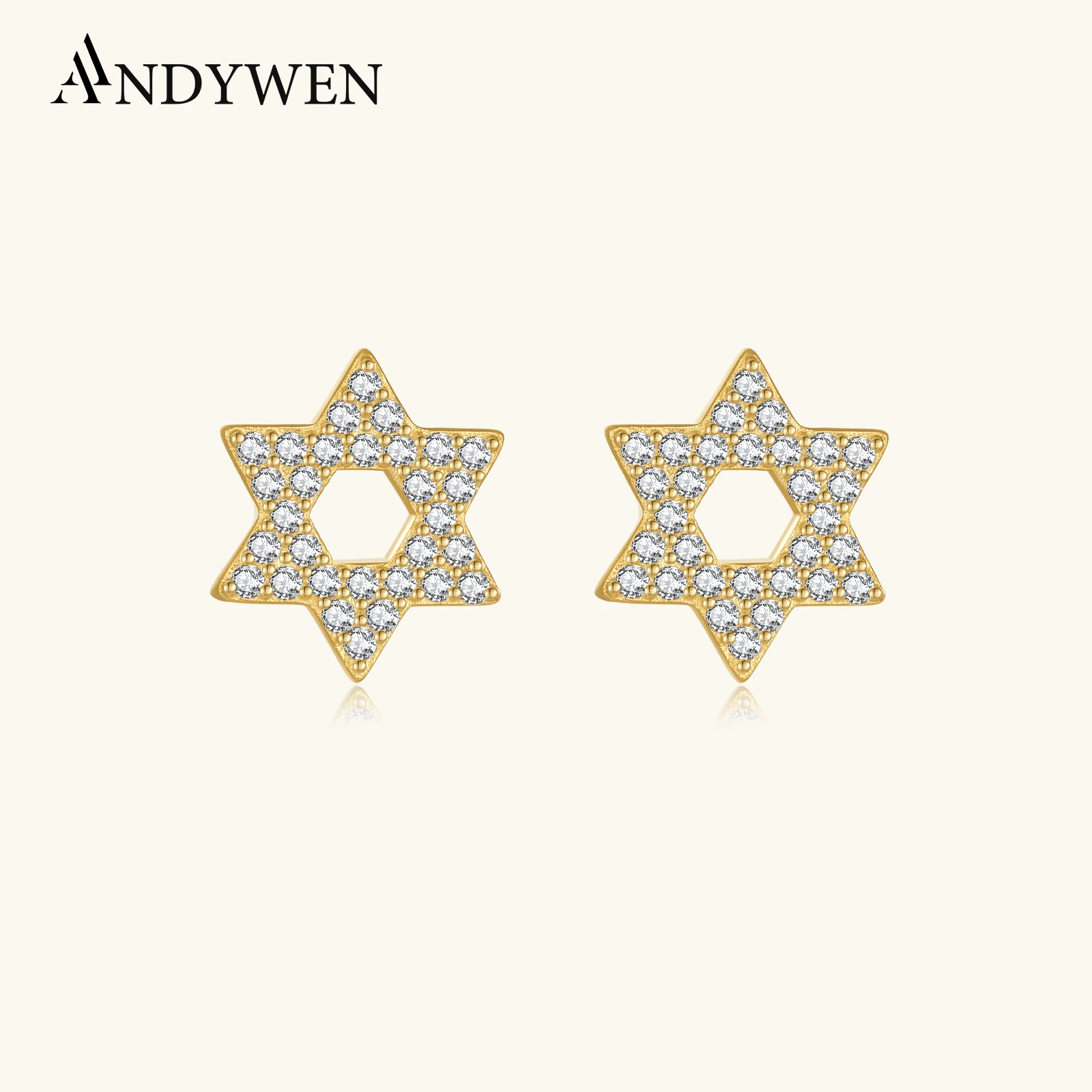 ANDYWEN Women 100% 925 Sterling Silver Star Of David Pave Stud Earring Pendientes Luxury Earrings 2024 Wedding Party Jewelry
ANDYWEN Women 100% 925 Sterling Silver Star Of David Pave Stud Earring Pendientes Luxury Earrings 2024 Wedding Party Jewelry