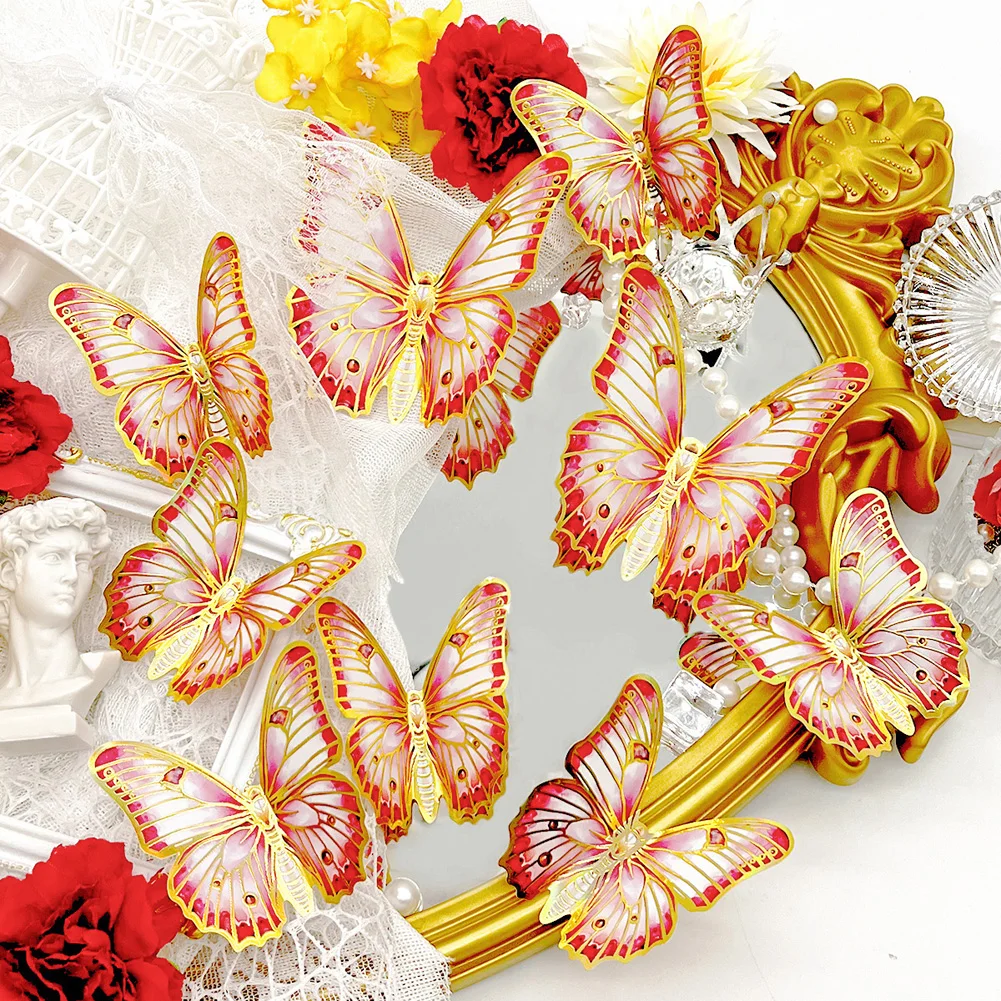 12Pcs Beautiful Butterfly Wall Sticker Golden Edged Butterflies Room Decor Decals Home Garden Decoration DIY Mural For Wedding
12Pcs Beautiful Butterfly Wall Sticker Golden Edged Butterflies Room Decor Decals Home Garden Decoration DIY Mural For Wedding