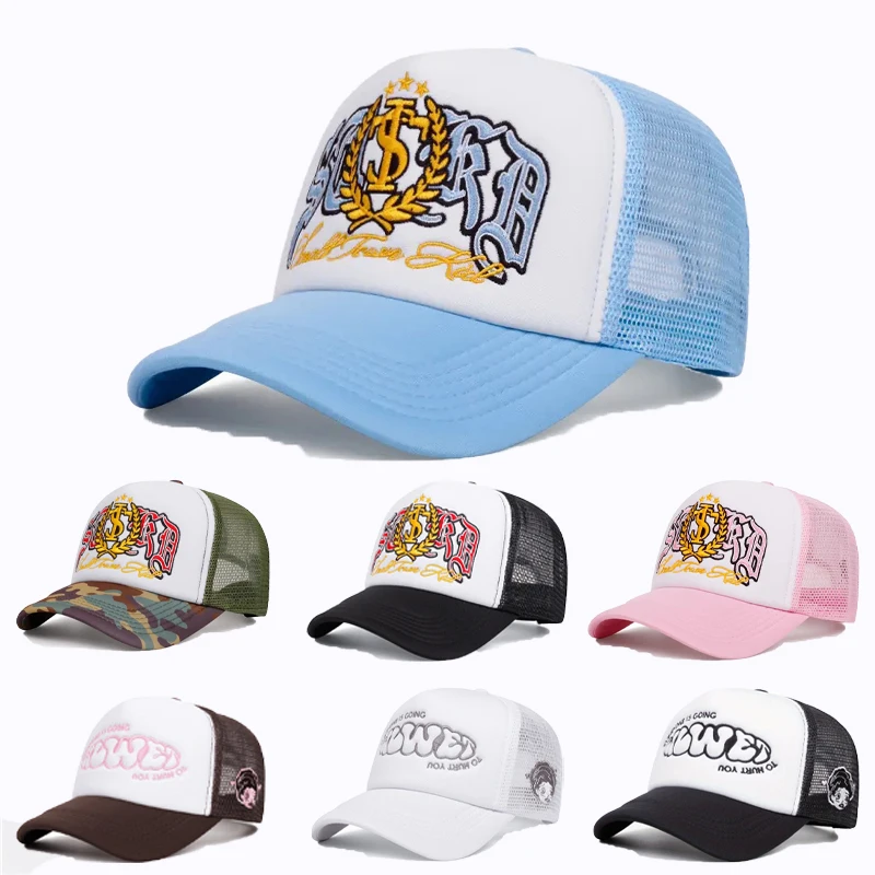 Four Seasons Mesh Baseball Cap Women Men Fashion Casual Breathable Letter Icon Unisex HipHop Trucker Caps Outdoor Sports Dad Hat
Four Seasons Mesh Baseball Cap Women Men Fashion Casual Breathable Letter Icon Unisex HipHop Trucker Caps Outdoor Sports Dad Hat