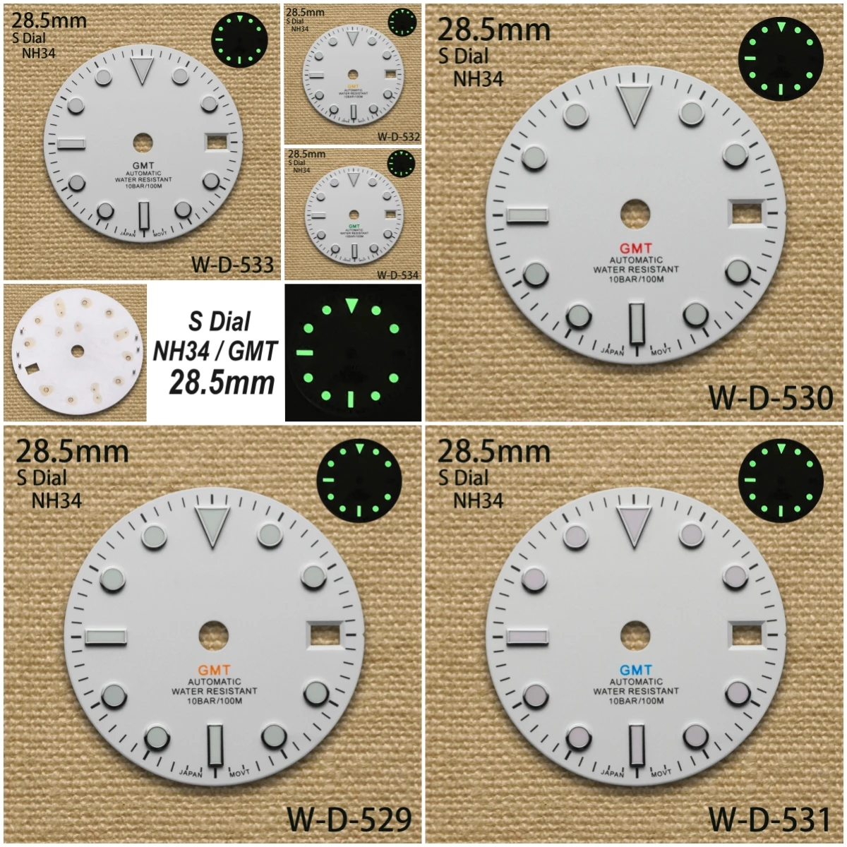 28.5mm S Logo White GMT Dial Suitable for NH34 Movement C3 Green Luminous High Quality Dial Watch Modification Accessories
28.5mm S Logo White GMT Dial Suitable for NH34 Movement C3 Green Luminous High Quality Dial Watch Modification Accessories