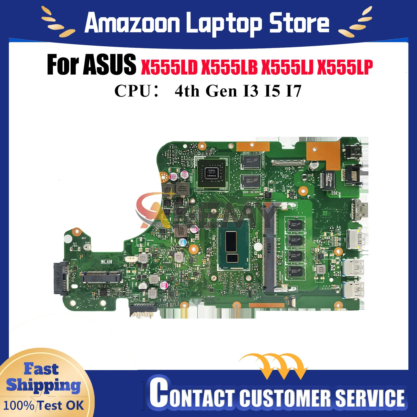 X555LD Laptop Motherboard For ASUS X555LB DX992L X555LJ R557L FL5600L R556L VM590L W519L FL5800L VM510L Mainboard I3 I5 I7 CPU
X555LD Laptop Motherboard For ASUS X555LB DX992L X555LJ R557L FL5600L R556L VM590L W519L FL5800L VM510L Mainboard I3 I5 I7 CPU