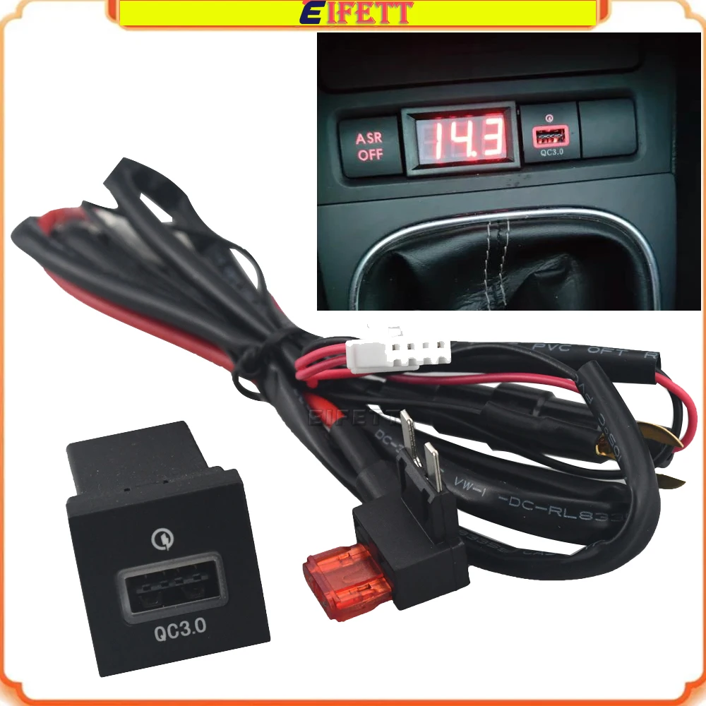 Power Outlet Switch for VW Golf 6 Jetta 5 MK5 Scirocco 2006 - 2014 USB Charger Socket Fast Charge Adapter PD QC3.0
Power Outlet Switch for VW Golf 6 Jetta 5 MK5 Scirocco 2006 - 2014 USB Charger Socket Fast Charge Adapter PD QC3.0
