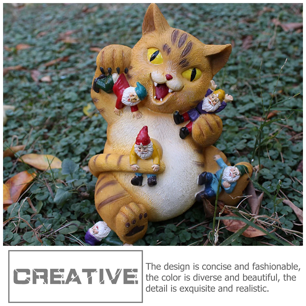 Cat Eating Gnomes Statue Figurines Resin Craft Lightweight Diverse Color Beautiful Detail Realistic Workmanship Car Desktop
Cat Eating Gnomes Statue Figurines Resin Craft Lightweight Diverse Color Beautiful Detail Realistic Workmanship Car Desktop