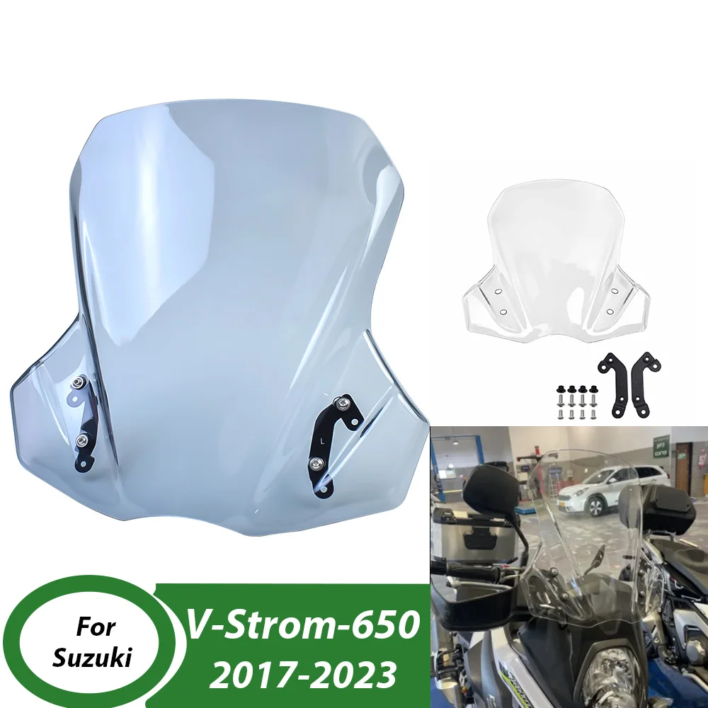 Лобовое стекло мотоцикла для Suzuki V-Strom 650 DL 2017 2018-2023, передний ветровой экран, воздушные дефлекторы, аксессуары
Лобовое стекло мотоцикла для Suzuki V-Strom 650 DL 2017 2018-2023, передний ветровой экран, воздушные дефлекторы, аксессуары