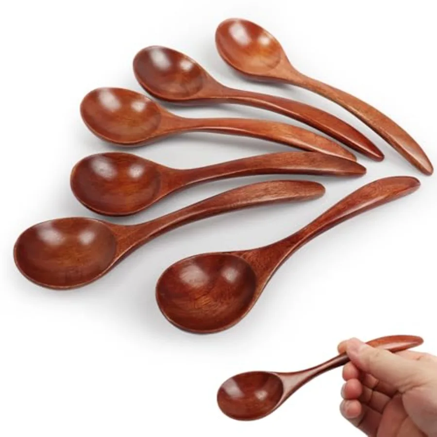 6 шт. Деревянные ложки для еды Деревянные ложки для меда 6,7 ih для чая Деревянные чайные ложки для перемешивания кофе - идеально подходят для супа
6 шт. Деревянные ложки для еды Деревянные ложки для меда 6,7 ih для чая Деревянные чайные ложки для перемешивания кофе - идеально подходят для супа