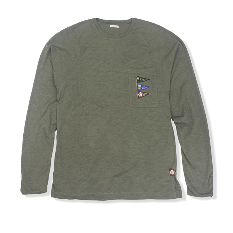 Kapital Vintage Hirata Trendy Simple Flag Embroidered Loose Round Neck Men's Versatile Long Sleeved T-shirt
Kapital Vintage Hirata Trendy Simple Flag Embroidered Loose Round Neck Men's Versatile Long Sleeved T-shirt