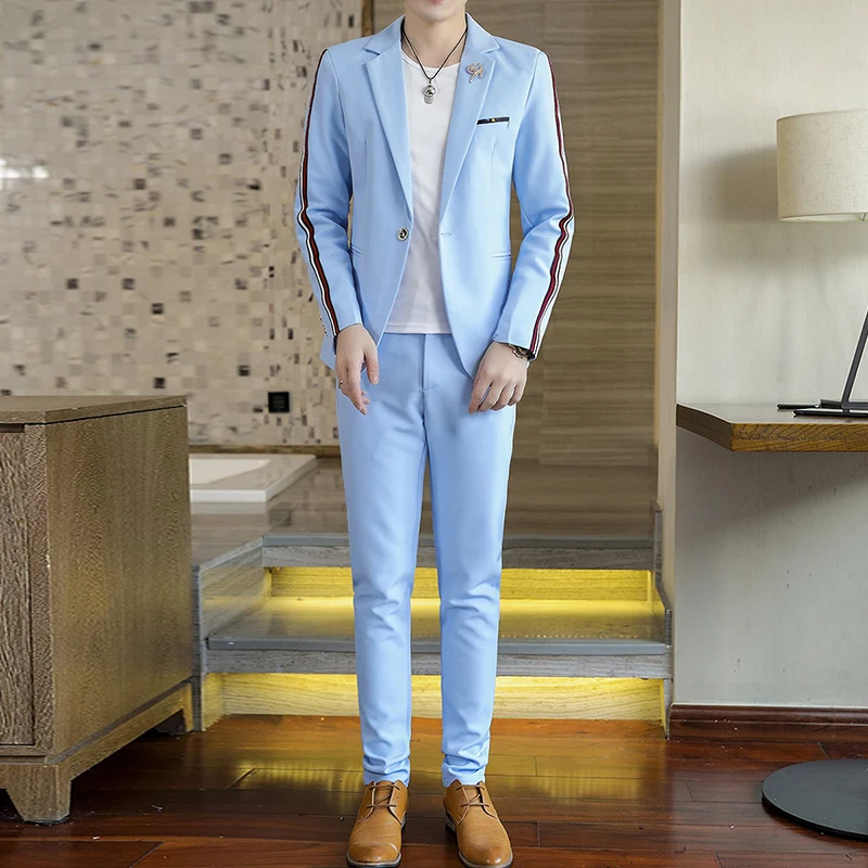 Suit (Blazer+Pants) Men's Fashionable Checked Travel Gentleman Wedding Fitted Business Trend Casual Korean-style Formal Wear
Suit (Blazer+Pants) Men's Fashionable Checked Travel Gentleman Wedding Fitted Business Trend Casual Korean-style Formal Wear