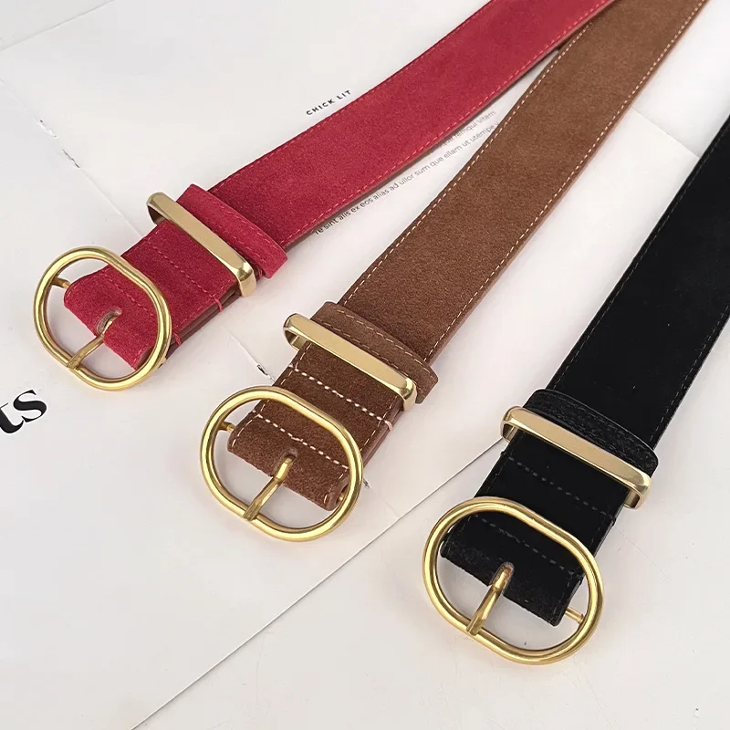 Retro ElegantWomen's Belt High Quality Luxury Design Cowhide Girdle Gold Silver color Pin Buckle Dresses Jeans Waistband
Retro ElegantWomen's Belt High Quality Luxury Design Cowhide Girdle Gold Silver color Pin Buckle Dresses Jeans Waistband