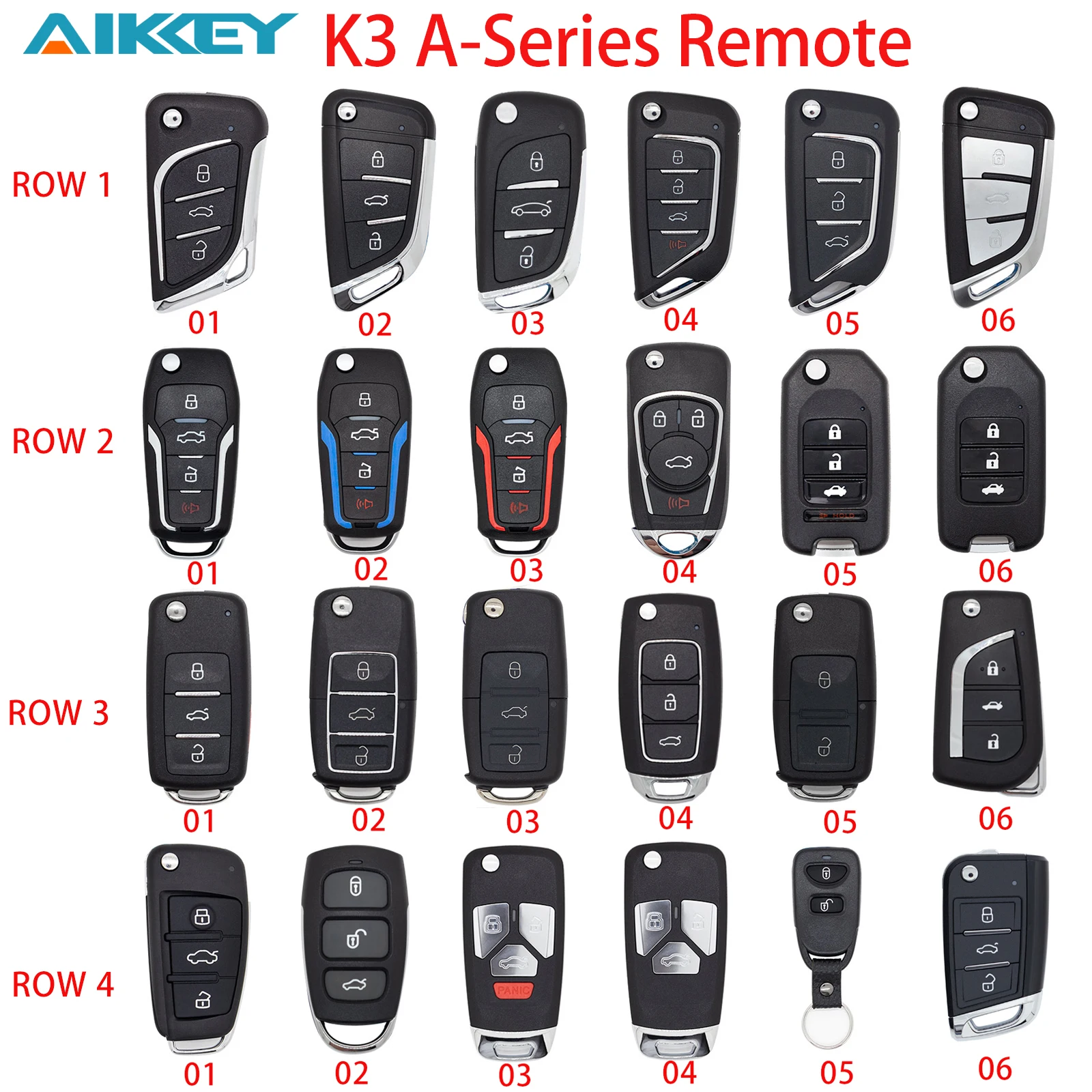 AIKKEY K3 for AIK Tool A Series Vehicle Key Universal Car Remote Control Key Replacement Key Download Accessories for Locksmith
AIKKEY K3 for AIK Tool A Series Vehicle Key Universal Car Remote Control Key Replacement Key Download Accessories for Locksmith