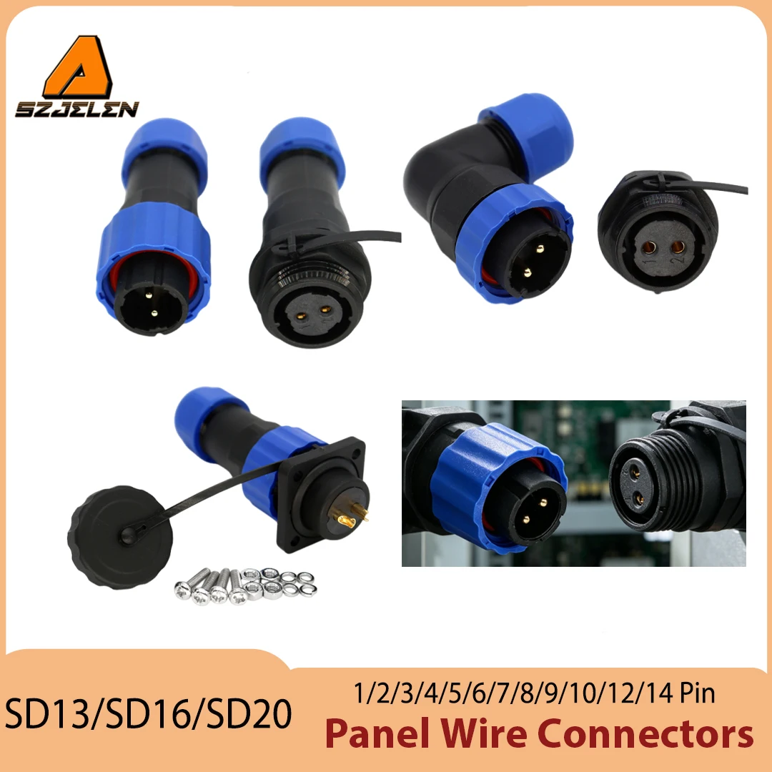 1PC SD13/SD16/SD20 1-14Pin IP68 Waterproof Connector Plug And Socket Wire Connector conectores de cables eléctricosde cab
1PC SD13/SD16/SD20 1-14Pin IP68 Waterproof Connector Plug And Socket Wire Connector conectores de cables eléctricosde cab