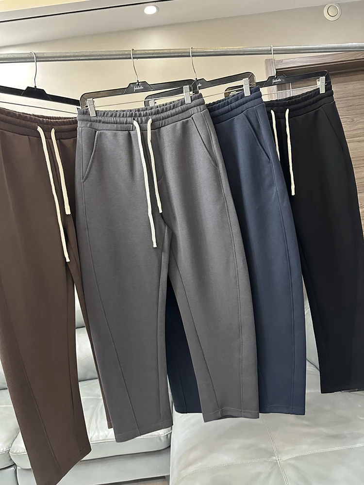 Men's Straight Leg Casual Pants Faionable Trousers Autumn Collection Heavy Air Layer Pure Color Knife Cut Sweatpants
Men's Straight Leg Casual Pants Faionable Trousers Autumn Collection Heavy Air Layer Pure Color Knife Cut Sweatpants