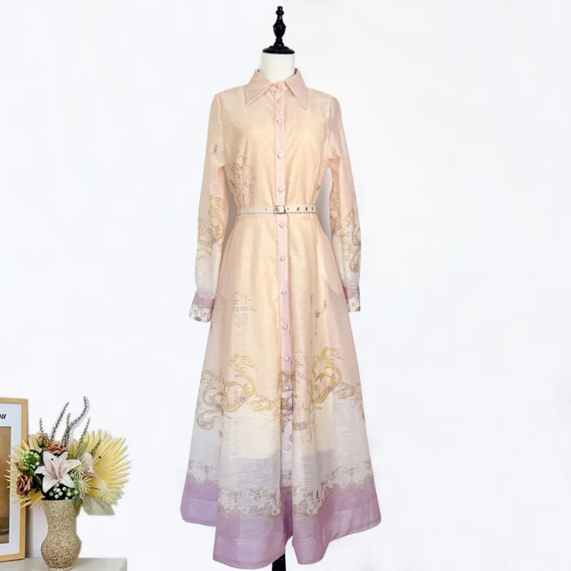 Retro Ele Long Printed Dr with Belt High Quali Street Sle Floral Print Full Sve Thi Material for Women
Retro Ele Long Printed Dr with Belt High Quali Street Sle Floral Print Full Sve Thi Material for Women