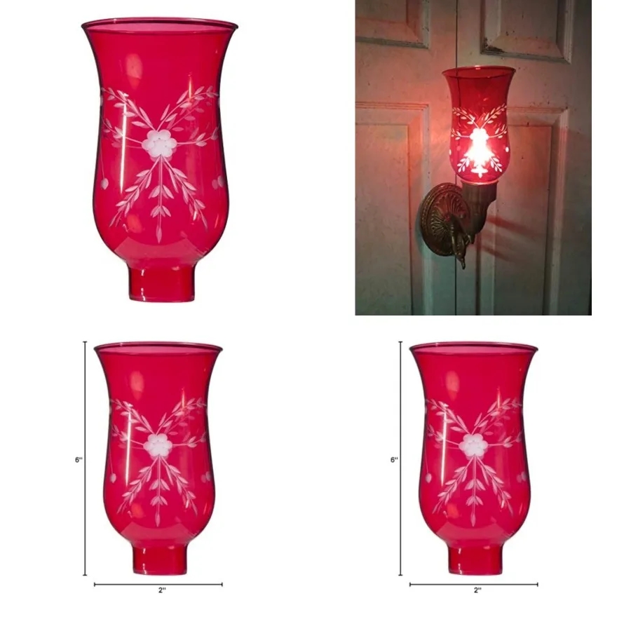 ® Cranberry Hurricane Shade W/Cut "Flowers" Design
® Cranberry Hurricane Shade W/Cut "Flowers" Design