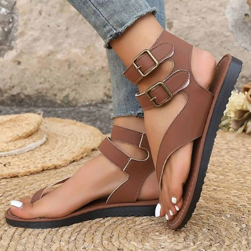 2026 Women Sandals Comfortable High-Top Roman Style Sandals Fashion Low Heel Buckle Flat Slip-On Shoes Summer Trend Shoes Women
2026 Women Sandals Comfortable High-Top Roman Style Sandals Fashion Low Heel Buckle Flat Slip-On Shoes Summer Trend Shoes Women