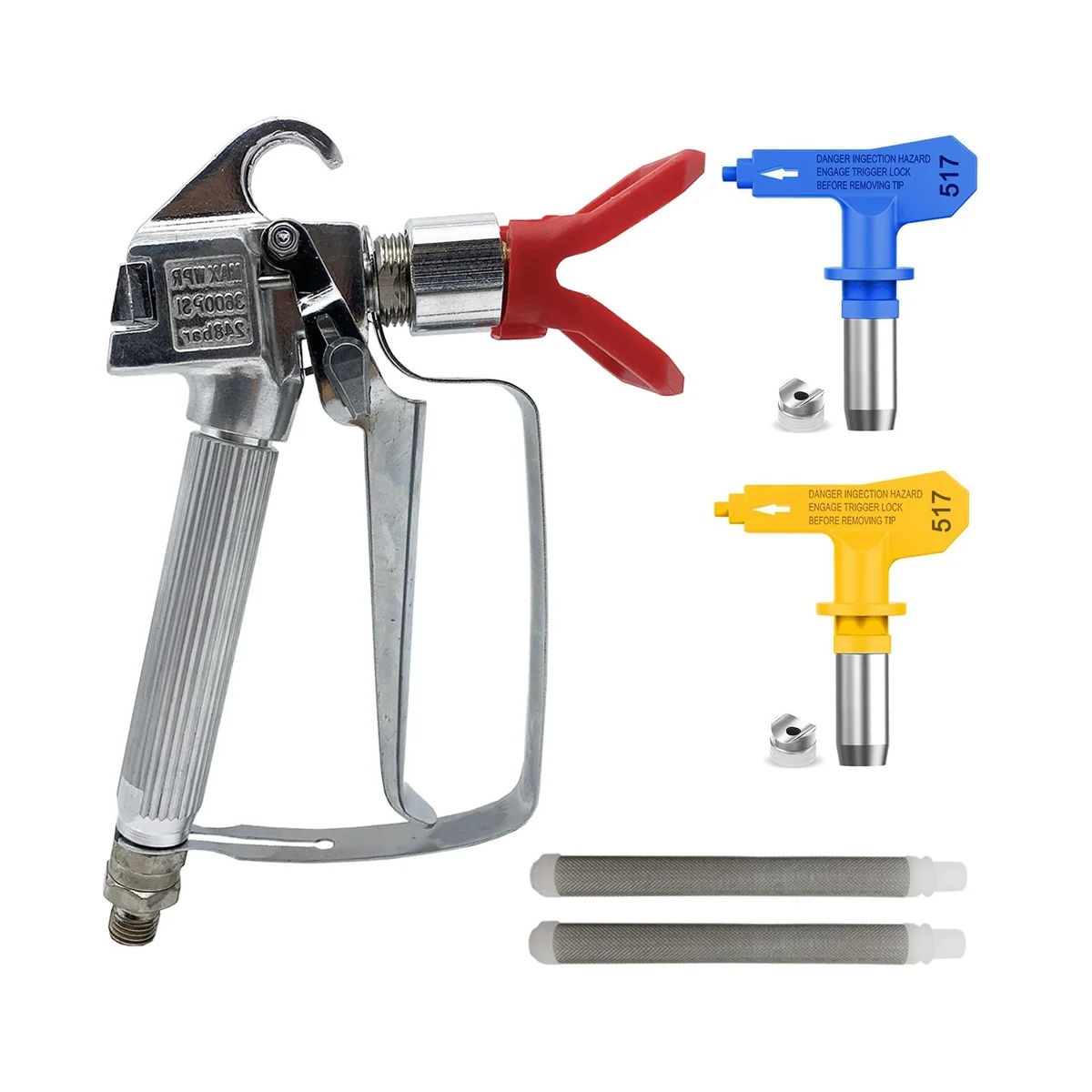 3600 PSI Airless Paint Sprayer Machine with Nozzle Seat Nozzle Guard and Filter for Airless Paint Sprayer Accessories
3600 PSI Airless Paint Sprayer Machine with Nozzle Seat Nozzle Guard and Filter for Airless Paint Sprayer Accessories