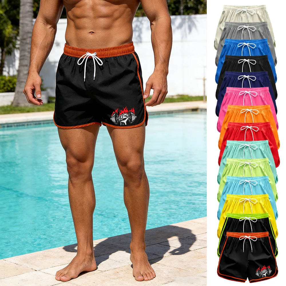 Men's Creative Dumbbell Print Casual Quick Dry Beach Shorts Adjustable Drawstring Sports Shorts Summer Running Fitness Wear
Men's Creative Dumbbell Print Casual Quick Dry Beach Shorts Adjustable Drawstring Sports Shorts Summer Running Fitness Wear