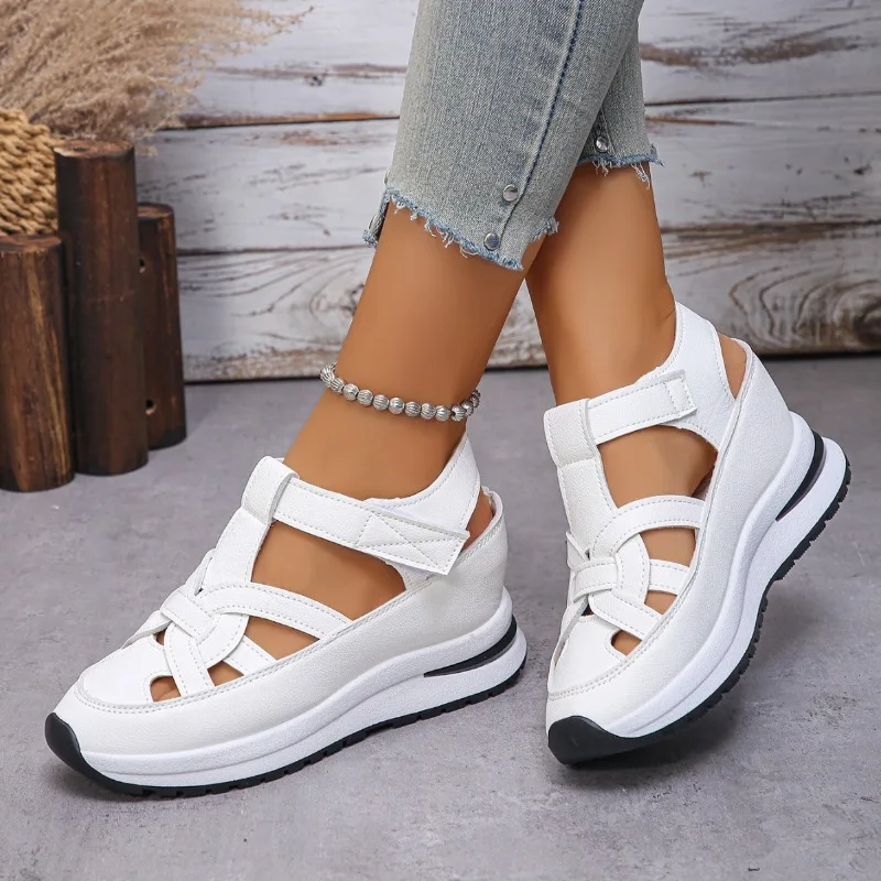 Women Platform Sandals Summer New Baotou Hollow Out Sandals Fashion Casual Wedge Heel Sandal Women Roman Sandals Sandalias Mujer
Women Platform Sandals Summer New Baotou Hollow Out Sandals Fashion Casual Wedge Heel Sandal Women Roman Sandals Sandalias Mujer