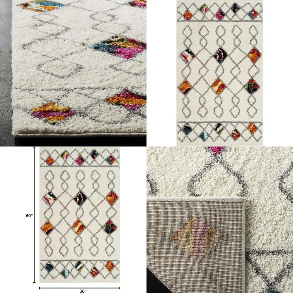 Ковер с длинным ворсом (шаг) 90x150 см, кремовый и разноцветный – современный дизайн, не линяет, простой в уходе, толщина 0,5 см для зон с высокой проходимостью
Ковер с длинным ворсом (шаг) 90x150 см, кремовый и разноцветный – современный дизайн, не линяет, простой в уходе, толщина 0,5 см для зон с высокой проходимостью