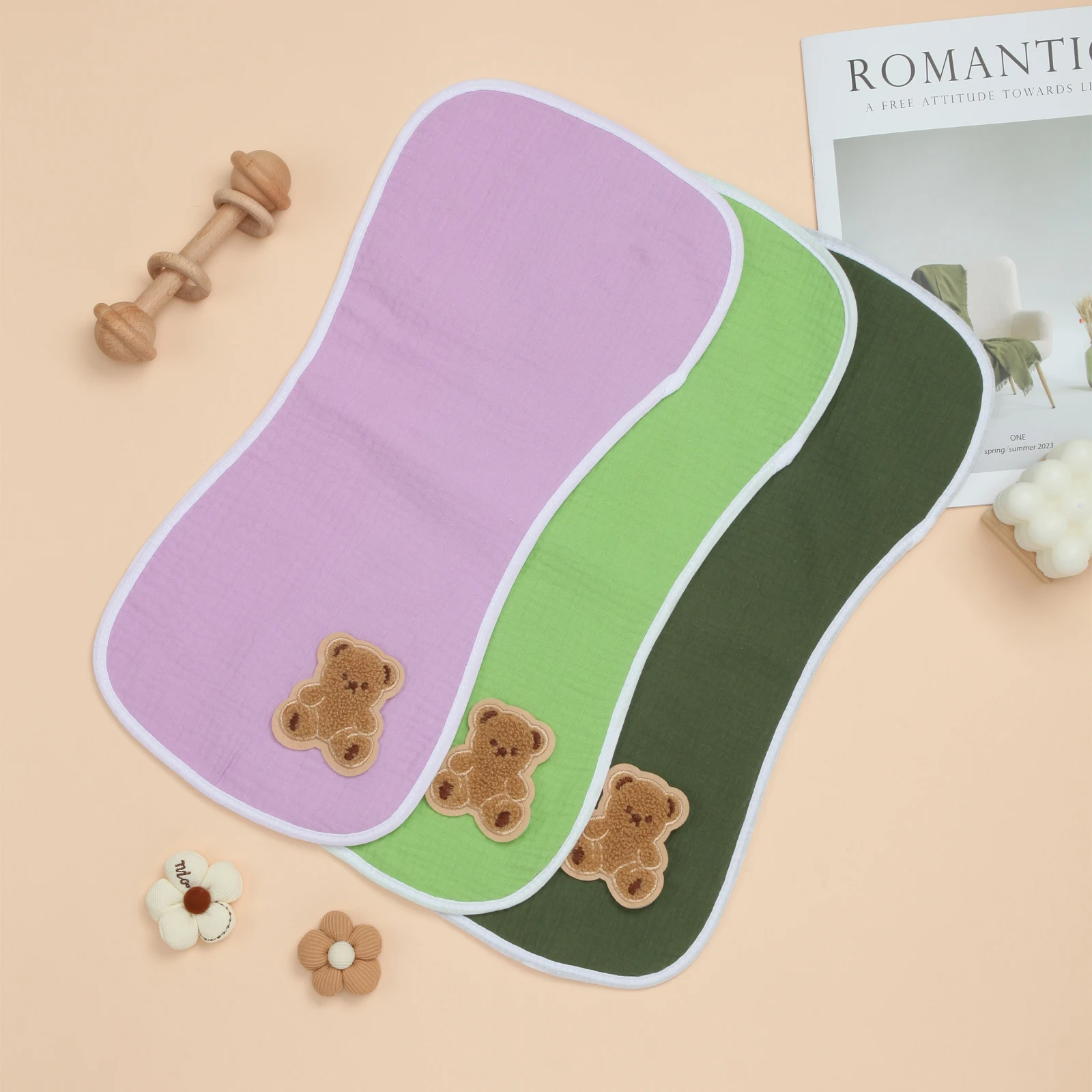 3 упаковки салфеток для отрыжки для маленьких девочек и мальчиков, мягкие хлопковые впитывающие молочные тряпки, милый медведь
3 упаковки салфеток для отрыжки для маленьких девочек и мальчиков, мягкие хлопковые впитывающие молочные тряпки, милый медведь