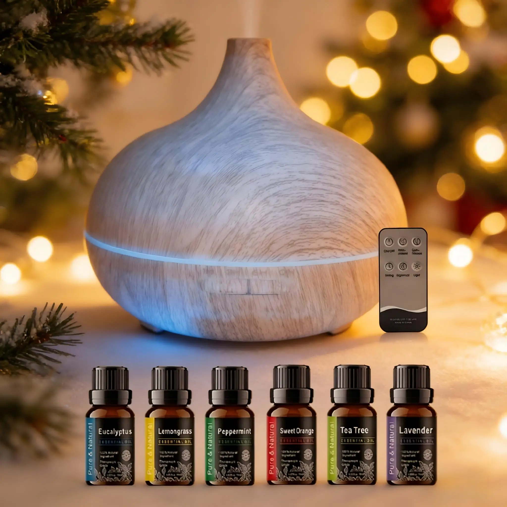 550ml Wood Grain Aromatherapy Diffuser & Ultrasonic Humidifier | 6 Luxury Oils, Remote Control & Silent Operation for Relaxation
550ml Wood Grain Aromatherapy Diffuser & Ultrasonic Humidifier | 6 Luxury Oils, Remote Control & Silent Operation for Relaxation
