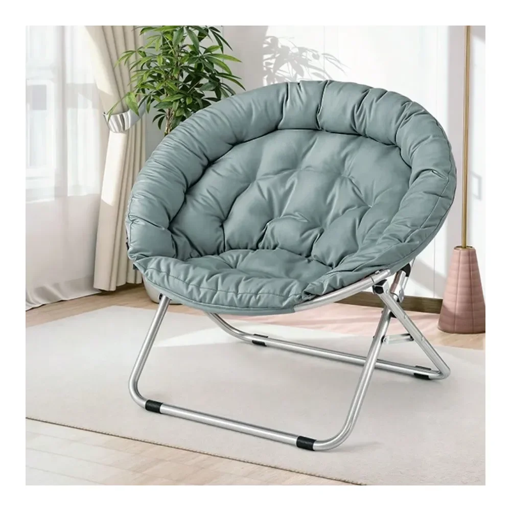 Folding Saucer Chairs For Bedroom Living Room Dorm Foldable Metal Frame Comfy Soft Lounge Lazy Cozy Moon Chairs For Teens
Folding Saucer Chairs For Bedroom Living Room Dorm Foldable Metal Frame Comfy Soft Lounge Lazy Cozy Moon Chairs For Teens