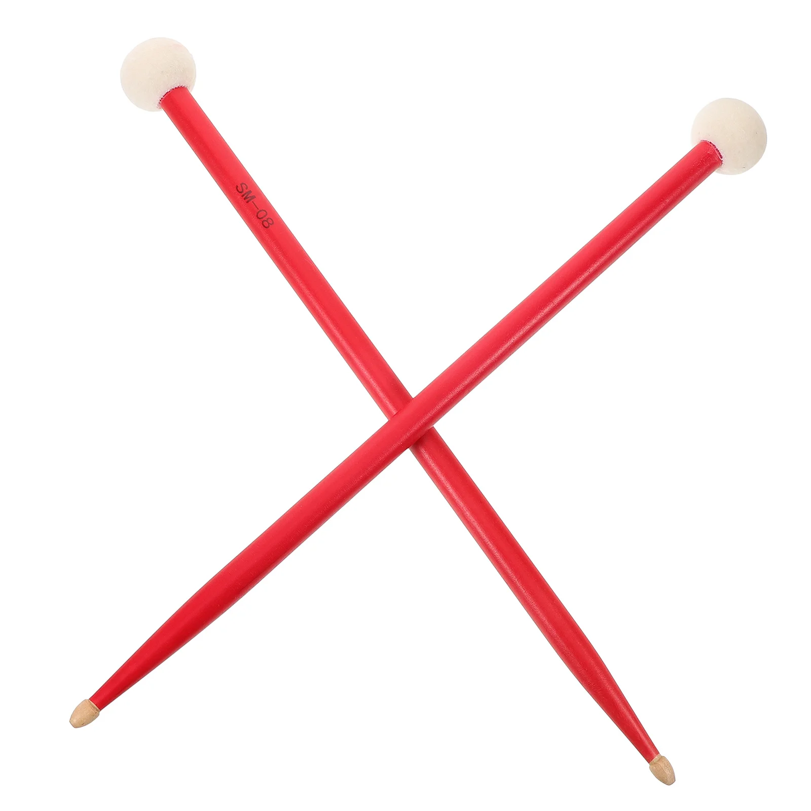 1 Pair Maple Wood Double-Head Drumsticks Felt Heads For Timpani Snare Drums Percussion Mallets Red Double-Ended Drum Sticks
1 Pair Maple Wood Double-Head Drumsticks Felt Heads For Timpani Snare Drums Percussion Mallets Red Double-Ended Drum Sticks