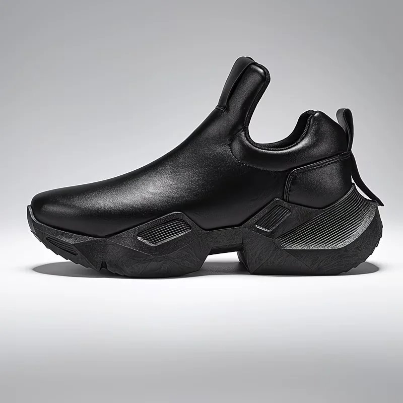 Мужские слипоны на массивной подошве, полностью черные, удобные кроссовки для повседневной носки и уличного стиля
Мужские слипоны на массивной подошве, полностью черные, удобные кроссовки для повседневной носки и уличного стиля