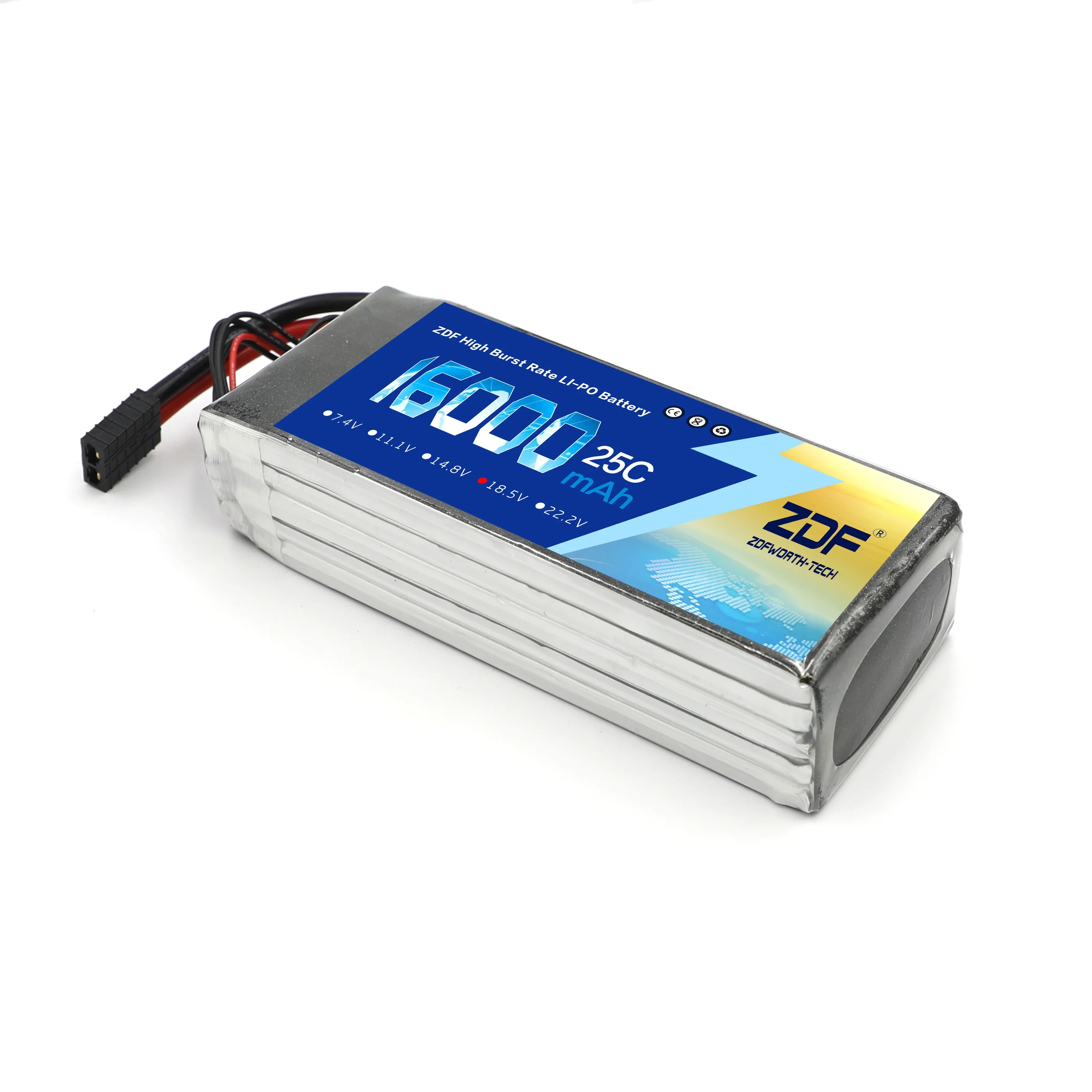 ZDF LiPo аккумулятор 5S 18,5 В 16000 мАч 25C для радиоуправляемого дрона, квадроката, вертолета, автомобиля, лодки, аккумуляторы Li-Po AKKU
ZDF LiPo аккумулятор 5S 18,5 В 16000 мАч 25C для радиоуправляемого дрона, квадроката, вертолета, автомобиля, лодки, аккумуляторы Li-Po AKKU