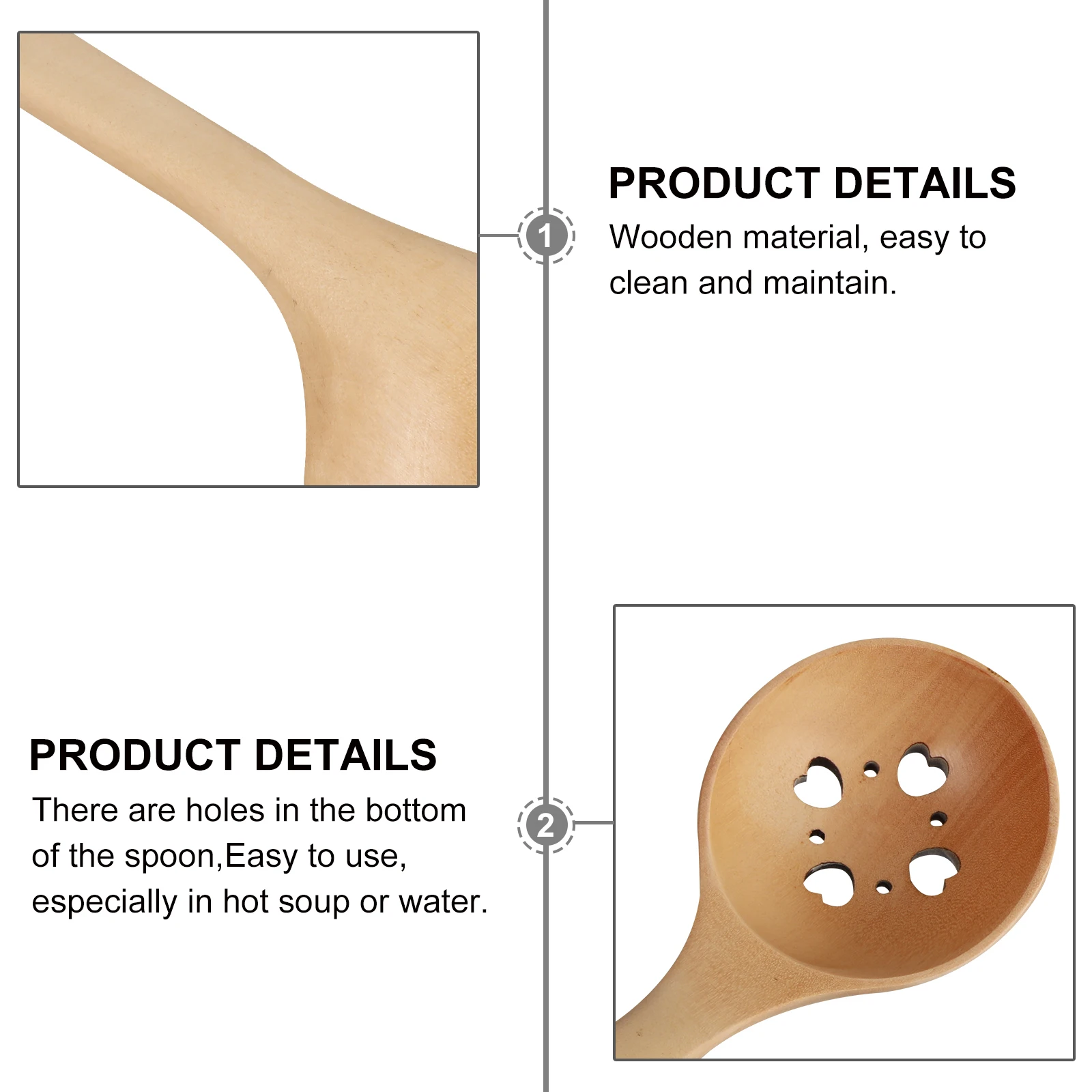 Wooden Spoon Heart Shaped Kitchen Home Utensil Lightweight Porridge Ladle Soup Spoon Curved Design Easy Clean Practical
Wooden Spoon Heart Shaped Kitchen Home Utensil Lightweight Porridge Ladle Soup Spoon Curved Design Easy Clean Practical