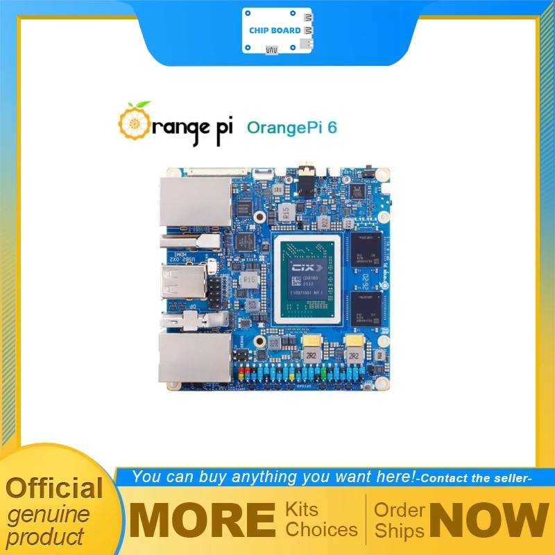 OrangePi 6 Dev Board, CD8180 12-Core CPU, 45 TOPS AI Compute SBC, Orange Pi high-performance development platform
OrangePi 6 Dev Board, CD8180 12-Core CPU, 45 TOPS AI Compute SBC, Orange Pi high-performance development platform