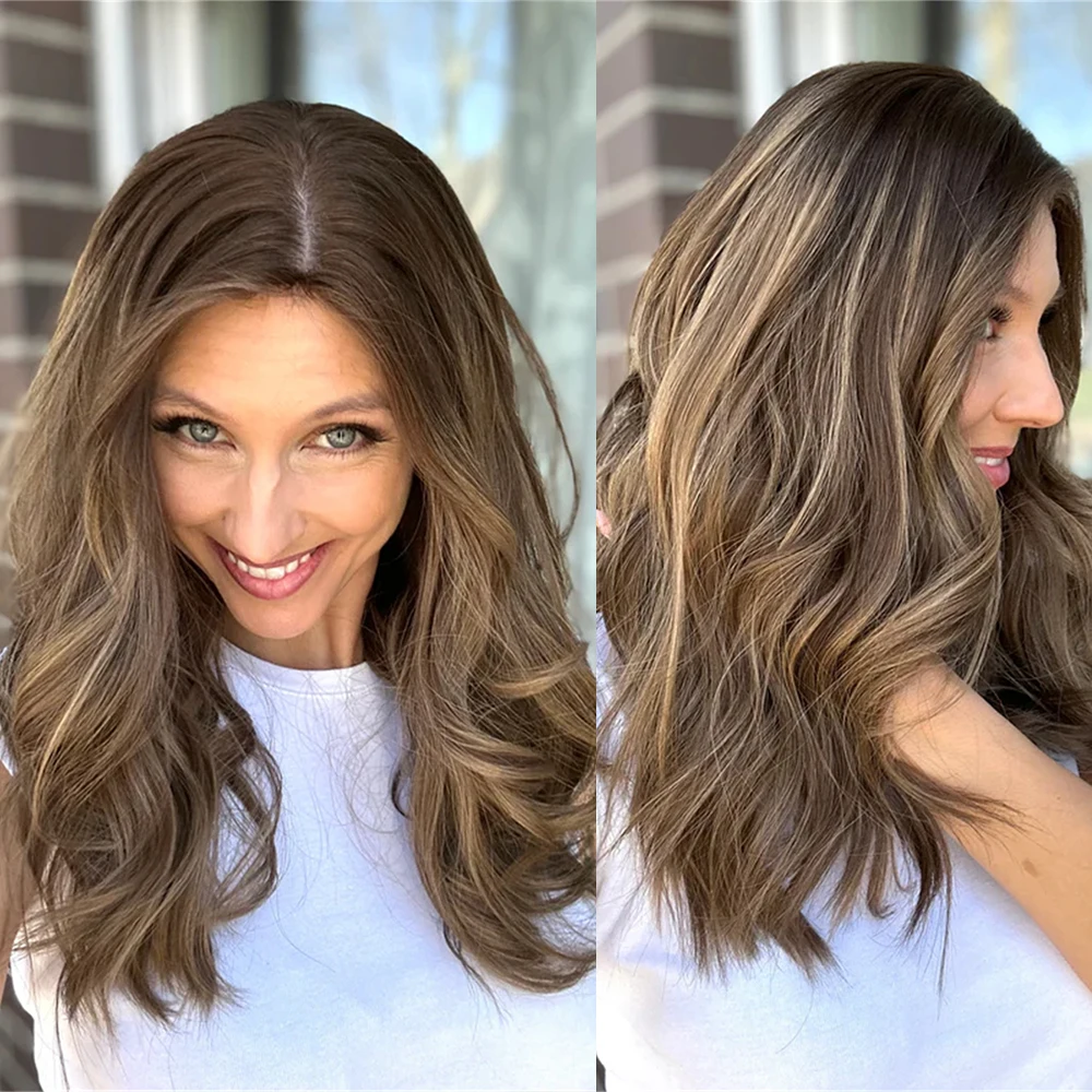 100% Virgin European Human Hair Wig for Women Lace Frontal Free Parting Dark Roots Natural Brown Blonde Highlights Wig 13x6
100% Virgin European Human Hair Wig for Women Lace Frontal Free Parting Dark Roots Natural Brown Blonde Highlights Wig 13x6