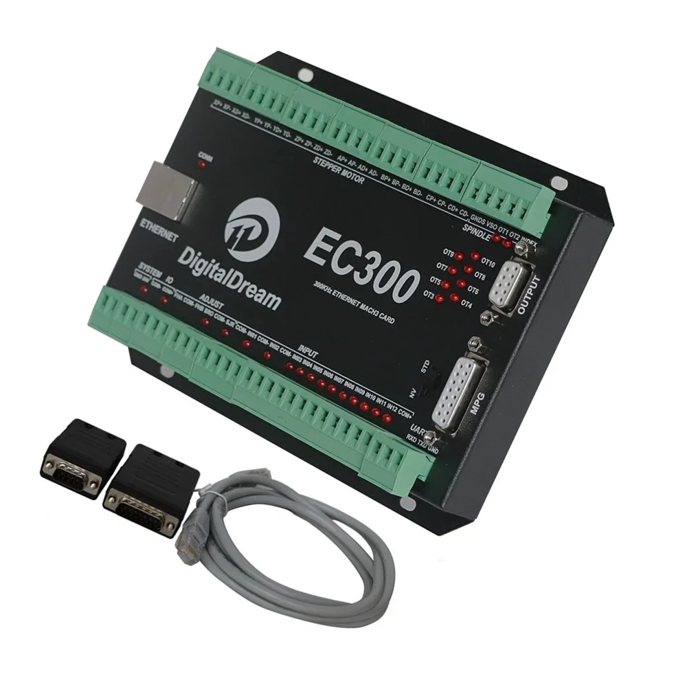 Factory Price Mach3 Ethernet Control Card 4 Axis EC300 CNC Motion Control Card Breakout Board 300HkzFor CNC Milling Machine
Factory Price Mach3 Ethernet Control Card 4 Axis EC300 CNC Motion Control Card Breakout Board 300HkzFor CNC Milling Machine