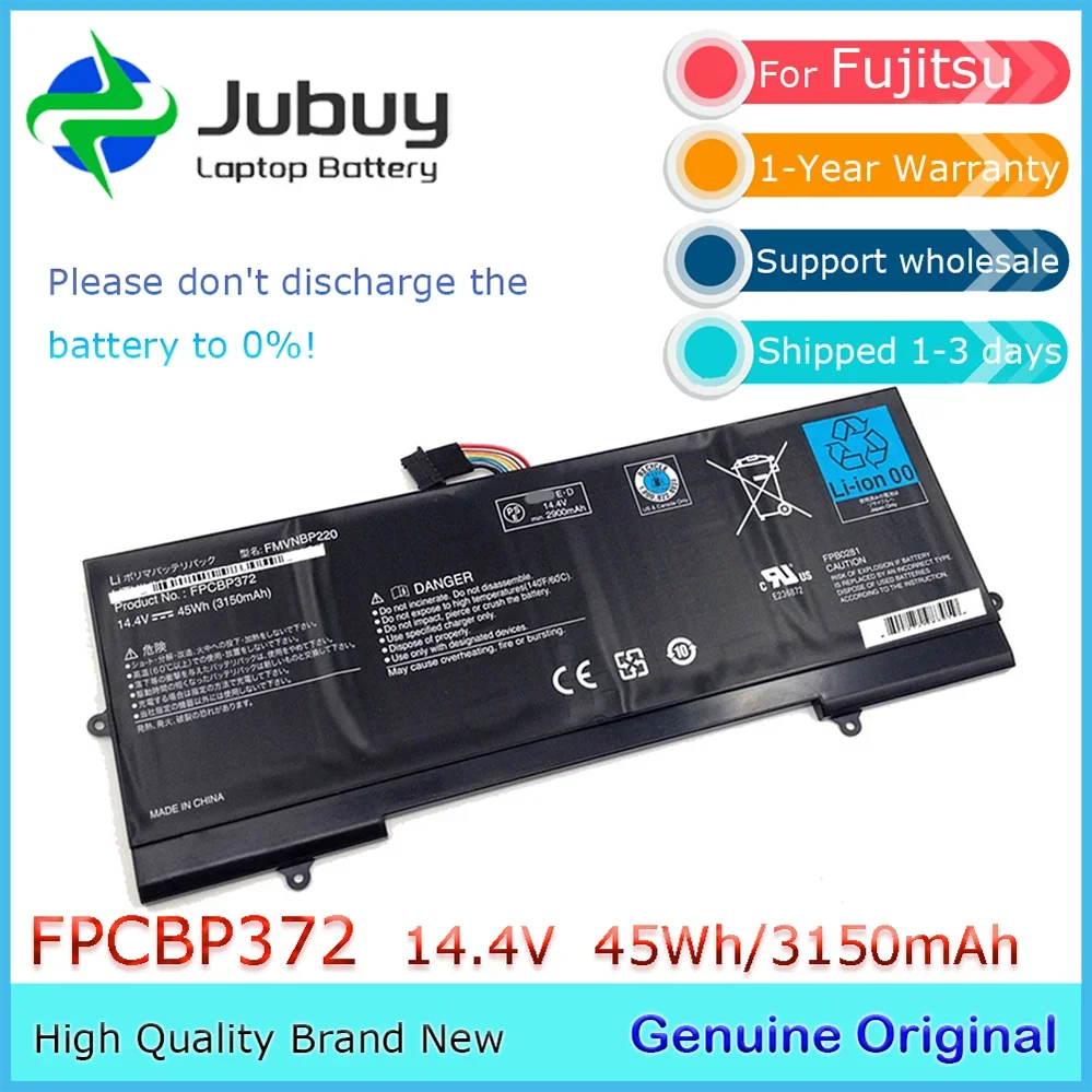 Original 14.4V 45Wh FPCBP372 Notebook Battery for Fujitsu Lifebook U772 FMVNBP220 FPB0281
Original 14.4V 45Wh FPCBP372 Notebook Battery for Fujitsu Lifebook U772 FMVNBP220 FPB0281