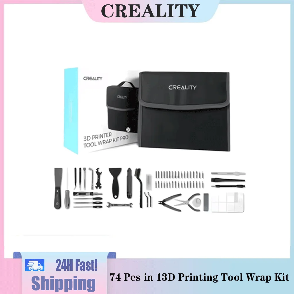 Creality Official 74Pcs 3D Printer Tool Kit Bag Pro for 3D Print Removing Repairing Filament Cutting Cleaning Needles Nose Plier
Creality Official 74Pcs 3D Printer Tool Kit Bag Pro for 3D Print Removing Repairing Filament Cutting Cleaning Needles Nose Plier