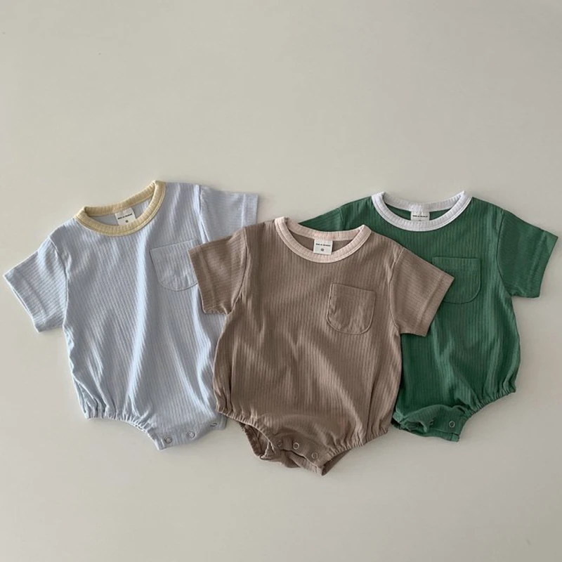 Summer Baby Clothes Rompers Newborn Bodysuits Girl Boy Pocket Short Sleeve Cotton Jumpsuits One-pieces Overalls Costume Korean
Summer Baby Clothes Rompers Newborn Bodysuits Girl Boy Pocket Short Sleeve Cotton Jumpsuits One-pieces Overalls Costume Korean