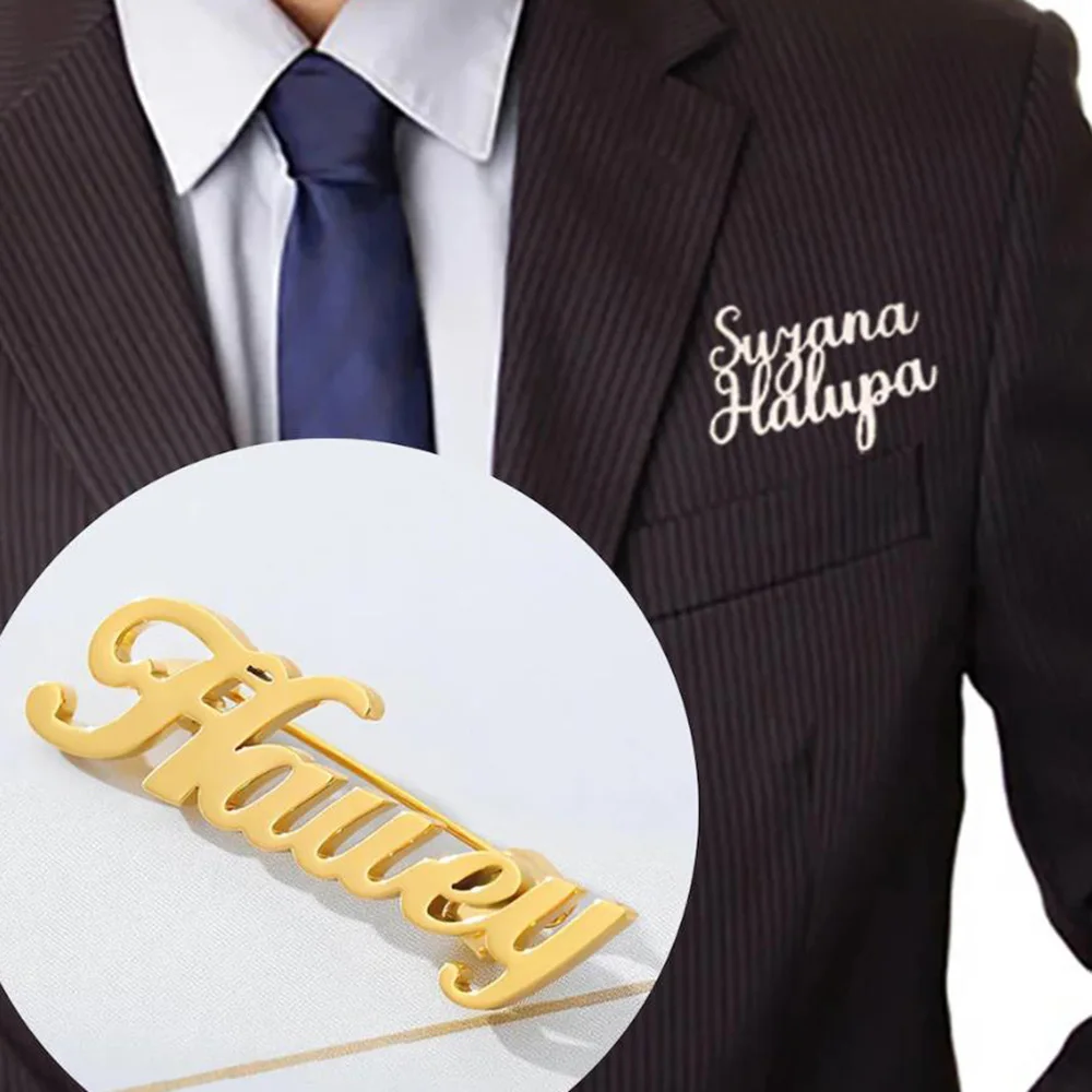 Personalized Name Brooch Custom Name Business Suit Breast Pin Neckline Clip Tie Clip Brooch Wedding Bridesmaid Jewelry Gift
Personalized Name Brooch Custom Name Business Suit Breast Pin Neckline Clip Tie Clip Brooch Wedding Bridesmaid Jewelry Gift