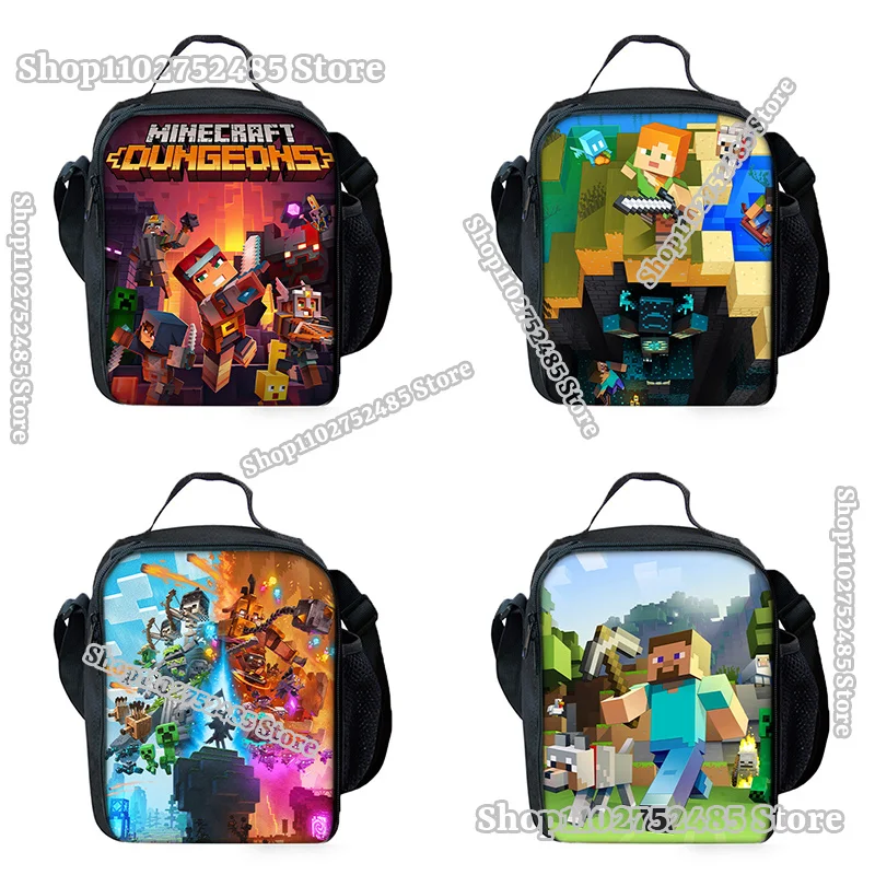 Pixel Block Large Capacity Lunch Bag Food Cooler Bag Miner Craftes Aluminum Foil Zipper Thermal Insulation Pouch Picnic Handbag
Pixel Block Large Capacity Lunch Bag Food Cooler Bag Miner Craftes Aluminum Foil Zipper Thermal Insulation Pouch Picnic Handbag