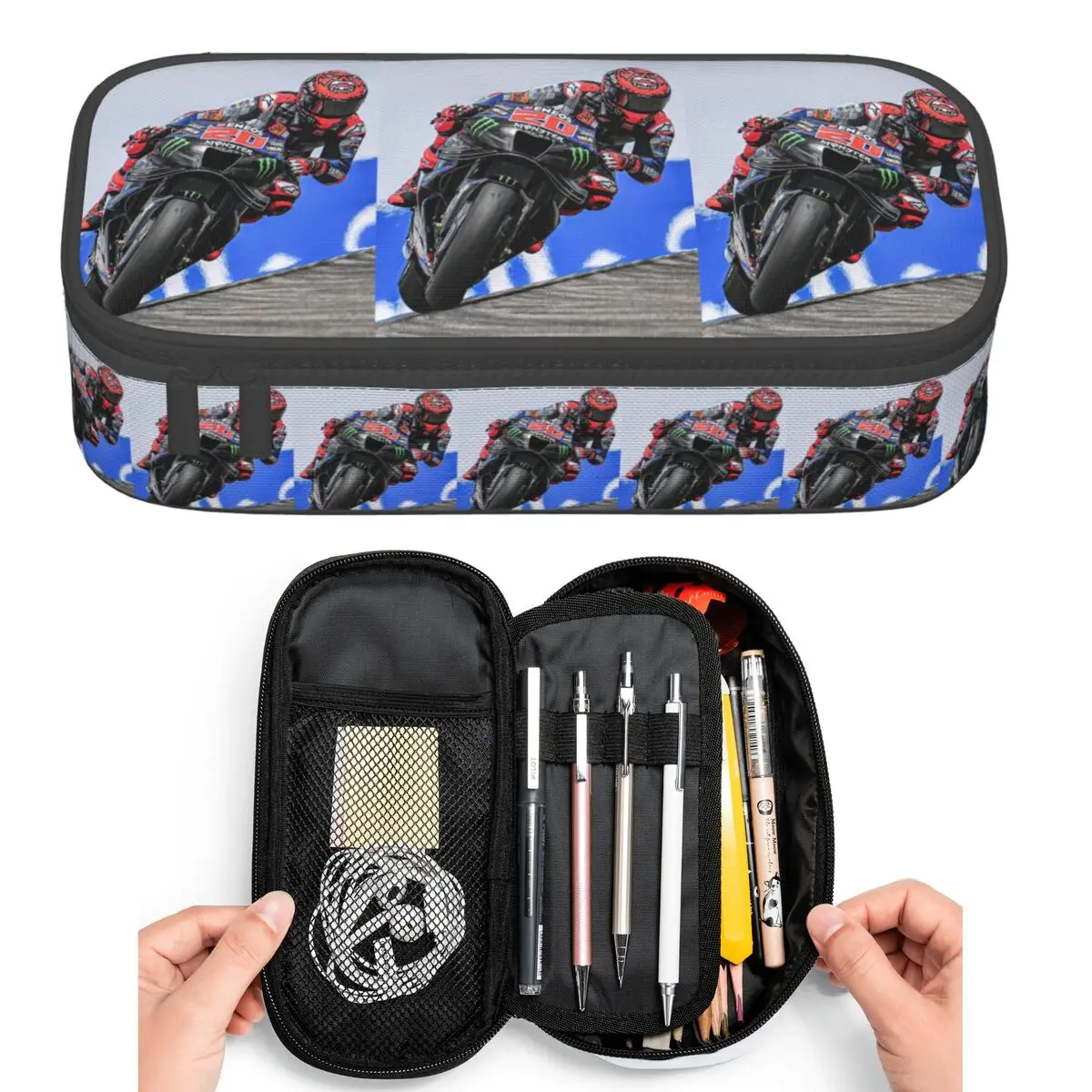 Fabio Quartararo French Motorcycle Racer Pencil Cases for Student Pen Box Pencil Bag Large Capacity Pencil Pouch Pen Holder
Fabio Quartararo French Motorcycle Racer Pencil Cases for Student Pen Box Pencil Bag Large Capacity Pencil Pouch Pen Holder