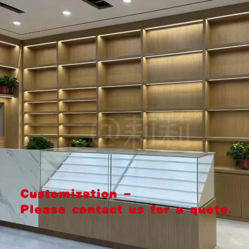 Современная деревянная витрина-стеллаж для демонстрации товаров, удобная коммерческая мебель для супермаркетов и торговых центров.
Современная деревянная витрина-стеллаж для демонстрации товаров, удобная коммерческая мебель для супермаркетов и торговых центров.