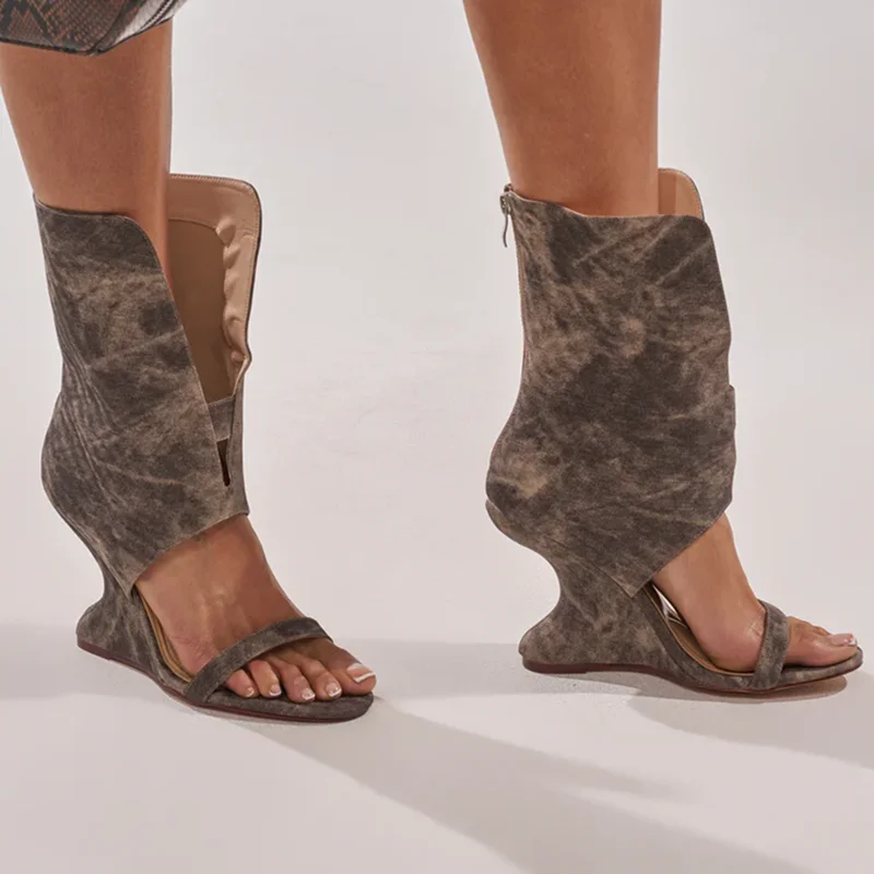 Strange Style One Word Belt Sandal Boots Sexy Hollow Out One Zipper Leather Customized New Arrivals Fashion Women Modern Shoes
Strange Style One Word Belt Sandal Boots Sexy Hollow Out One Zipper Leather Customized New Arrivals Fashion Women Modern Shoes