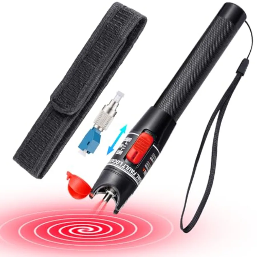 Visual Fault Locator - VFL Fiber Optic Tester Kit with Universal 2.5mm Connector, Includes FC to LC Adapter, Compatible Single
Visual Fault Locator - VFL Fiber Optic Tester Kit with Universal 2.5mm Connector, Includes FC to LC Adapter, Compatible Single