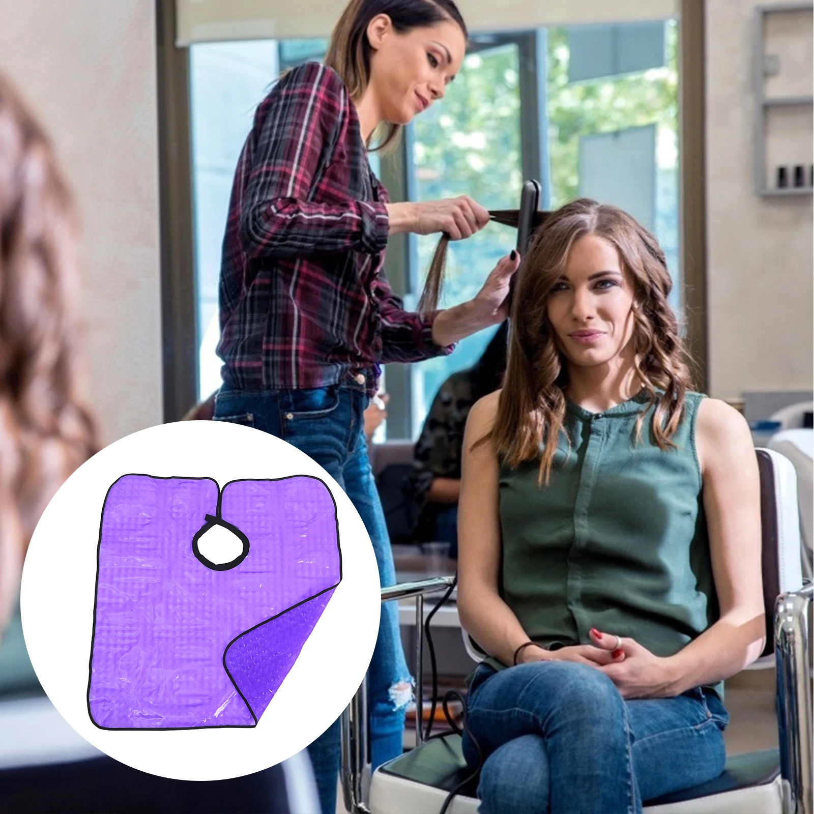 Waterproof Short Hairdressing Purple Eco-Friendly Tpu Salon Cape For Hair Dye Perm Coloring Shampoo Reusable Smock Professional
Waterproof Short Hairdressing Purple Eco-Friendly Tpu Salon Cape For Hair Dye Perm Coloring Shampoo Reusable Smock Professional