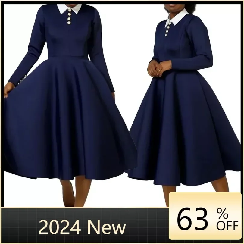 Элегантные африканские платья для женщин, весна 2024, Африканское модное платье из полиэстера с длинным рукавом, Дашики, африканская одежда
Элегантные африканские платья для женщин, весна 2024, Африканское модное платье из полиэстера с длинным рукавом, Дашики, африканская одежда