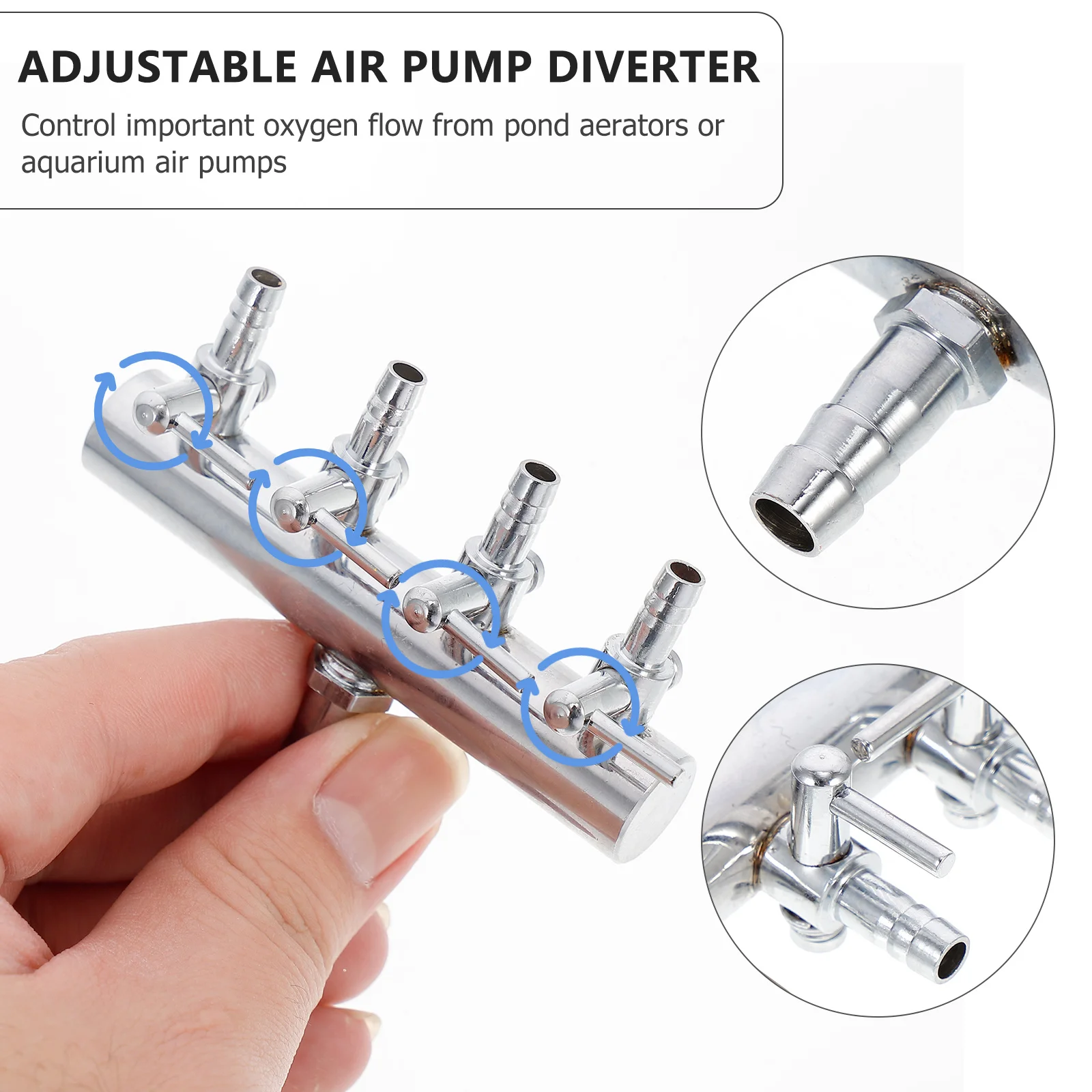 8 to 4mm Stainless Steel Aquarium Air Pump Flow Lever Control Splitter Oxygen Tube Distributor Inline Valve
8 to 4mm Stainless Steel Aquarium Air Pump Flow Lever Control Splitter Oxygen Tube Distributor Inline Valve