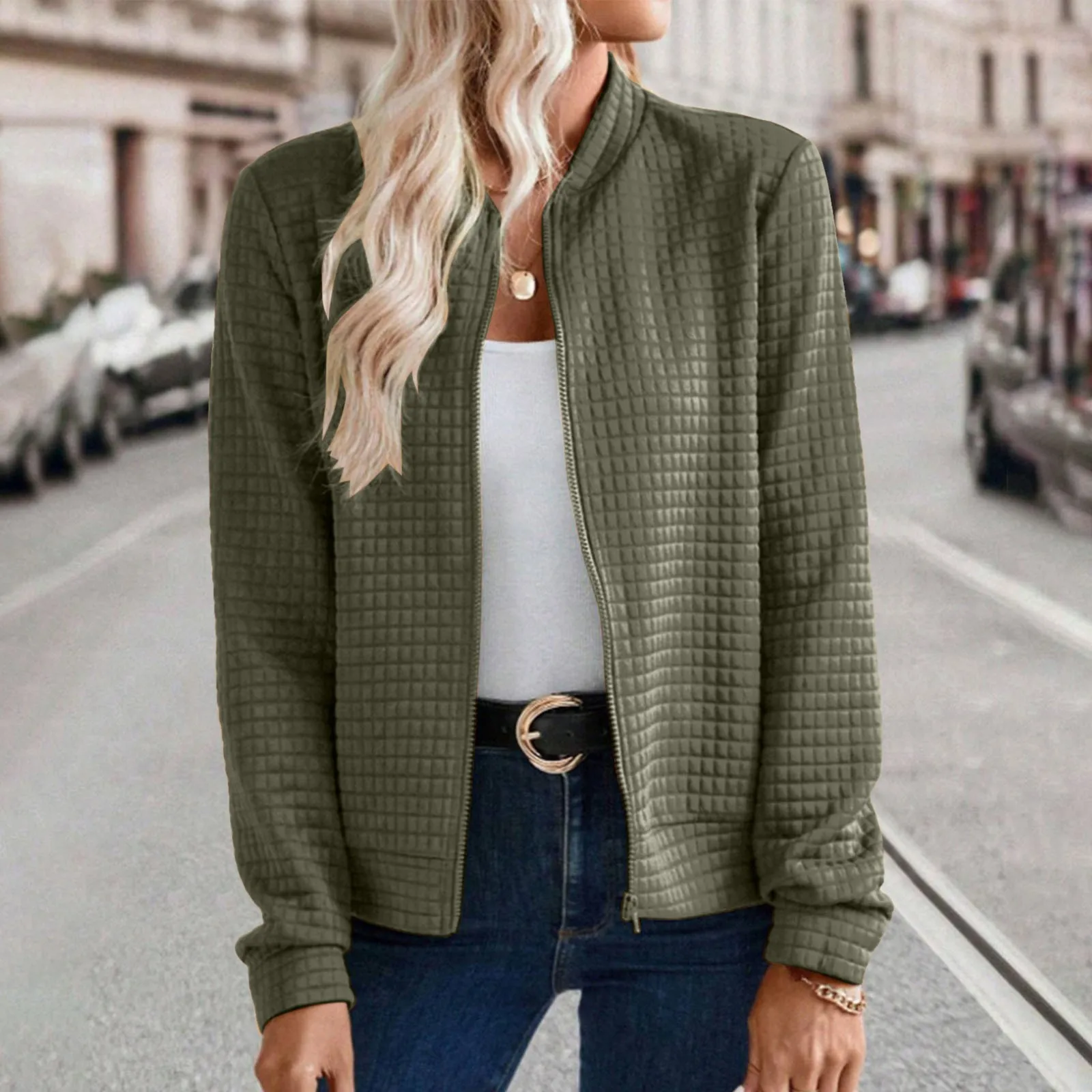 Winter New Popular Women's Long-Sleeved Zip Casual Jacket Ladies Fashion High-Quality Solid Colour Decoration Cardigan Jacket
Winter New Popular Women's Long-Sleeved Zip Casual Jacket Ladies Fashion High-Quality Solid Colour Decoration Cardigan Jacket