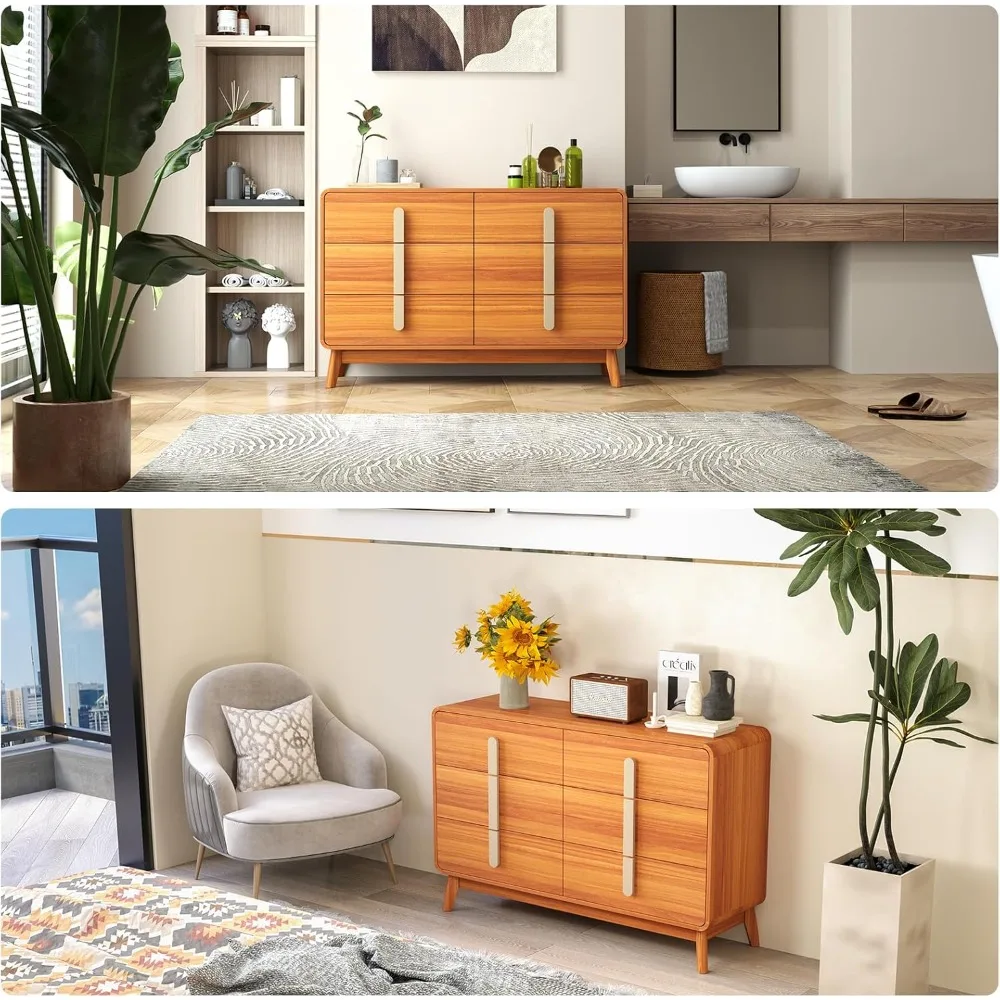 Popular-Cherry,6 Drawer Mid Century Modern Dresser,47.3",w/Drawers,Chest of Drawers w/Metal Handle for Living Room,Hallway-NEW
Popular-Cherry,6 Drawer Mid Century Modern Dresser,47.3",w/Drawers,Chest of Drawers w/Metal Handle for Living Room,Hallway-NEW