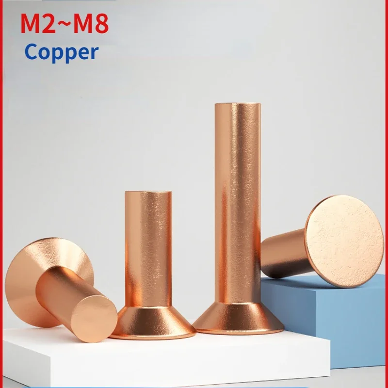 M2 M2.5 M3 M4 M5 M6 M8 Solid Copper Rivets Countersunk Head Self-plugging Rivet GB869 Flat Head Copper Rivets
M2 M2.5 M3 M4 M5 M6 M8 Solid Copper Rivets Countersunk Head Self-plugging Rivet GB869 Flat Head Copper Rivets