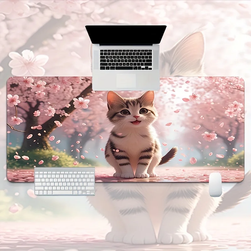 Cherry Blossoms Cute Cat Mouse Pad Large Rubber Anti-slip PC Desk Accessories Mousepad for Offices and Gamer Keyboard Decor Mat
Cherry Blossoms Cute Cat Mouse Pad Large Rubber Anti-slip PC Desk Accessories Mousepad for Offices and Gamer Keyboard Decor Mat